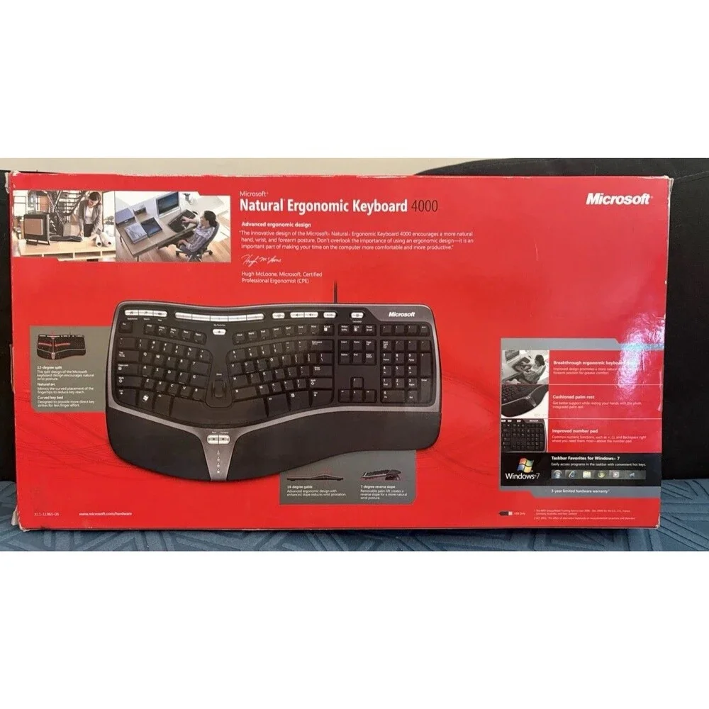 Microsoft Natural Ergonomic Keyboard 4000 v1.0 Wired USB KU-0462 Model 1048